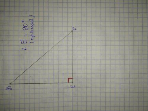 Начертите треугольник DEF так, чтобы угол E был прямым