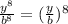 \frac{y^{8} }{b^{8} } =(\frac{y}{b} )^8