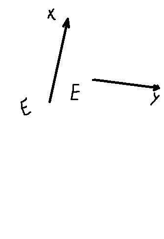 Начертите вектор Е в точке С