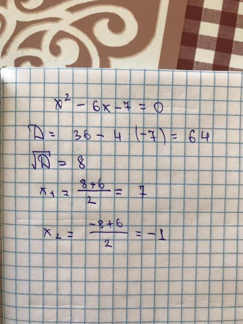 7-6x-x^2 рішення квадратних нерівностей​