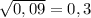 \sqrt{0,09}=0,3