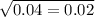 \sqrt{0.04 = 0.02}