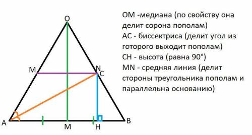 Начертите треугольник АОВ и проведите в ней:1) из вершины О медиану;2) из вершины А биссектрису;3) и