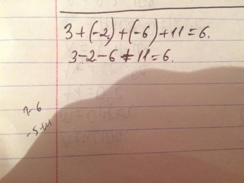 3+(−2)+(−6)+11 =6 Значение алгебраического выражения равно ---