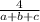 \frac{4}{a + b + c}