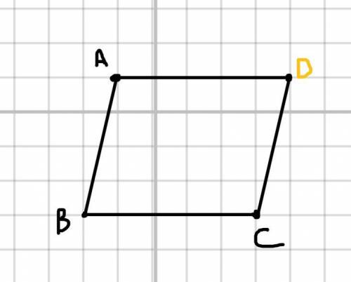 Три вершины параллелограмма АВCD имеют координаты А (-1; 1); В (-2; -3) С (3; -5). Найдите координат