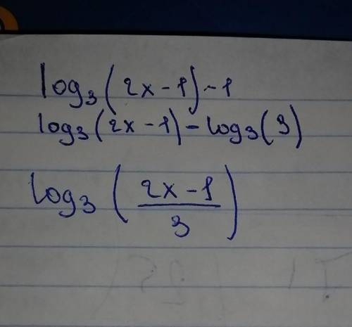 Решите уравнение log3 (2x-1) =-1