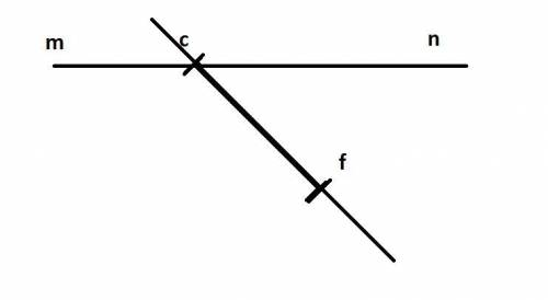 Даны прямая mn,точка f,не лежащая на прямой mn и точка c , лежащая на прямой mn. Какого взаимное рас