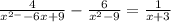 \frac{4}{ {x }^{2 -} - 6x + 9} - \frac{6}{ {x}^{2} - 9} = \frac{1}{x + 3}