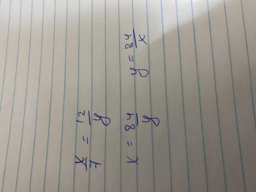 Задано пропорции x разделить на 7 равняется 12 разделить на y найди значение икс и игрек​