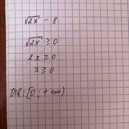 При каких значениях х имеет смысл выражение √2x−8​