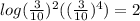 log (\frac{3}{10} )^{2} (({\frac{3}{10} })^{4} ) = 2