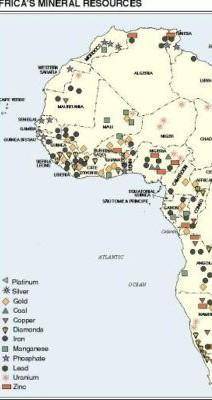 Тектоструктуры африки и если можно рельеф и полезные ископаемые