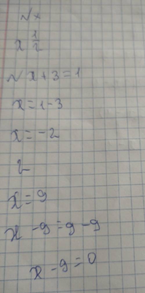 4. Решите уравнения надо быстро быстро быстроа) √x = 2б) √x+3 = 12в) х = 9​