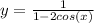 y=\frac{1}{1-2cos(x)}