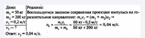 На сколько уменьшилась скорость вагонетки массой 60 кг, движущейся по горизонтальному пути со скорос