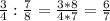 \frac{3}{4}:\frac{7}{8}=\frac{3*8}{4*7} =\frac{6}{7}