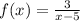 f(x)=\frac{3}{x-5}