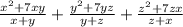 \frac{x^2+7xy}{x+y}+\frac{y^2+7yz}{y+z}+\frac{z^2+7zx}{z+x}