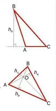 Побудувати трикутник. . Провести в ньому 3 висоти​