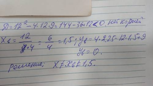 Розв'яжіть рівняння4x2 - 12x +9>0;​