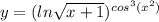 y=(ln\sqrt{x+1}) ^{cos^{3}(x^{2} ) }