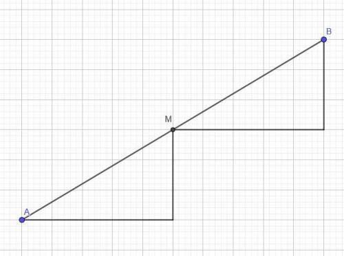 Запишите формулы для нахождения точки (которая является серединой отрезка), если известны координаты