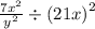 \frac{7 {x}^{2} }{ {y}^{2} } \div (21 {x)}^{2}