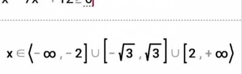X⁴ - 7x² + 12 ≥ 0 решить​