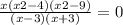 \frac{x( {x}2{ - 4)( { {x}2{ - 9)} } } }{(x - 3)(x + 3)} = 0 \\