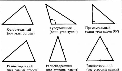 Какие виды треугольников вы знаете? Начертите треугольник каждого вида. Обозначьте их . Исходя из оп