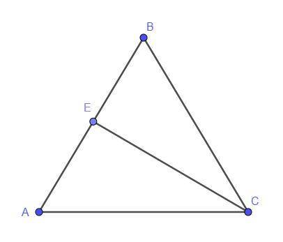 На стороне АВ треугольника АВС отмечена точка Е так, что <ВЕС=<АЕС. Докажи отрезок СЕ – высота