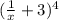 (\frac{1}{x} +3)^{4}