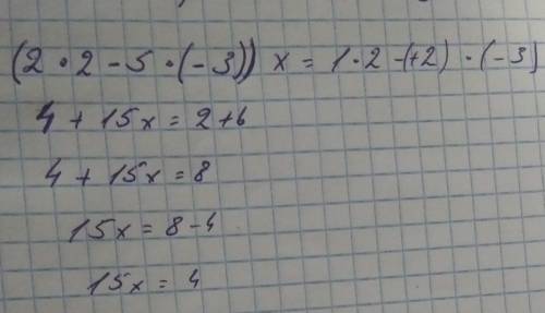 (2*2-5*(-3)) x=1*2-(+2) *(-3)