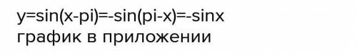 Постройте график функции:в) у = sin (х - п);решите подробно ​