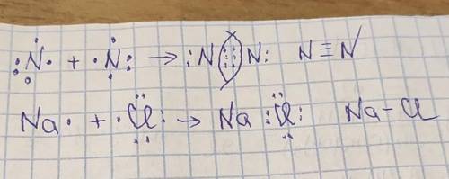 Написати схему утворення N2, NaCL