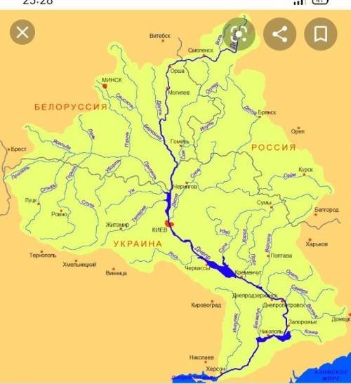 Какой полушарий у реки Днепр?)
