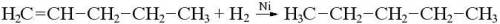 Складіть рівняння реакцій пент-1-ену з надлишком водню (в зошиті). У відповіді укажіть тільки назву