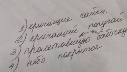 Выпиши из предложений словосочетания, соответствующие схеме: прич. + сущ. (главное слово). Не меняй