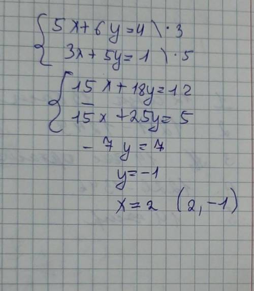 Решите систему уравнений в ответе должно быть (2;-1)​