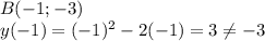 B(-1; -3)\\y(-1) = (-1)^2 -2(-1) = 3\neq -3