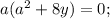 a(a^2+8y)=0;