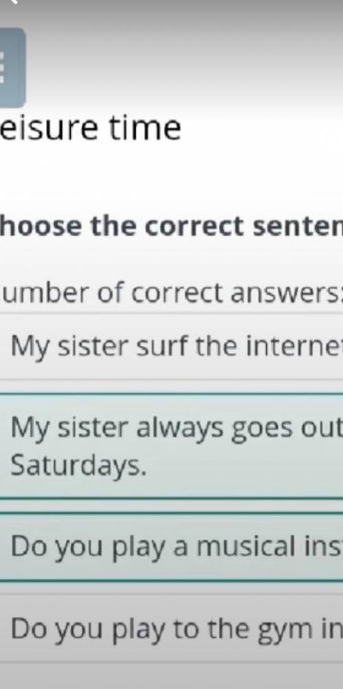 Choose the correct sentences.​