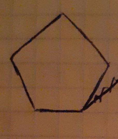 Как нарисовать пятиугольник у которого стороны по 2 см​
