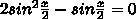 Решите уравнение: 1-cosx=sin(x/2).
