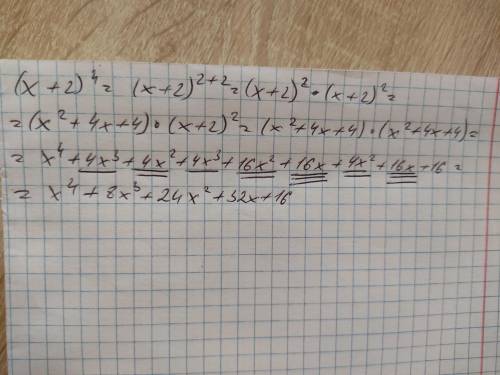 Раскройте скобки (x+2)^4​