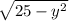 \sqrt{25 - y^{2} }