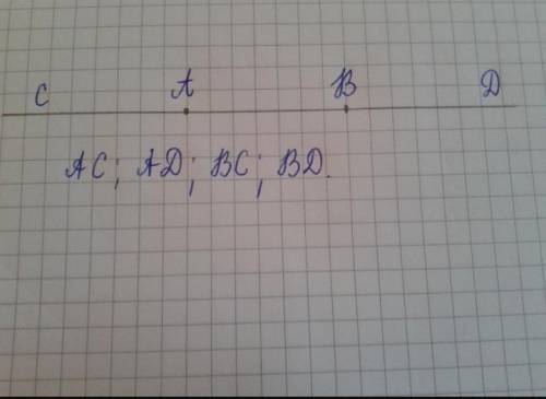 354. Отметьте на прямой две точки А и В. Сколько получилось лучей с началом в этой точке. Сколько та