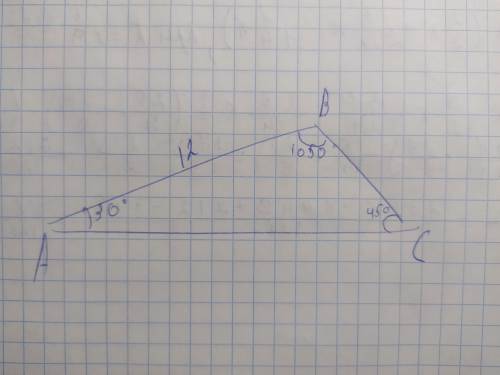 В трeyгoльникe abc угoл A=30, угол B=105, на биссектрисе угла A взяли точку D так что угол ADC=150.
