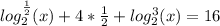 log_2^{\frac{1}{2} }(x) +4*\frac{1}{2} +log_2^{3} (x)=16